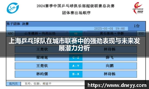 上海乒乓球队在城市联赛中的强劲表现与未来发展潜力分析